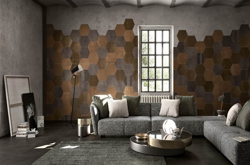 Porcelanicos imitan acero corten