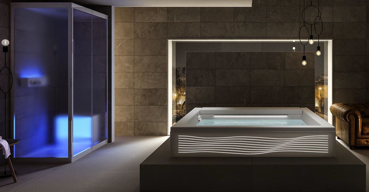 bañera hidromasaje con luz de Teuco
