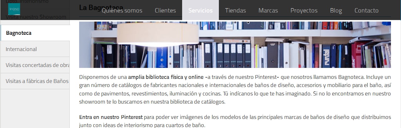Pagina web Tono Bagno, pinterest
