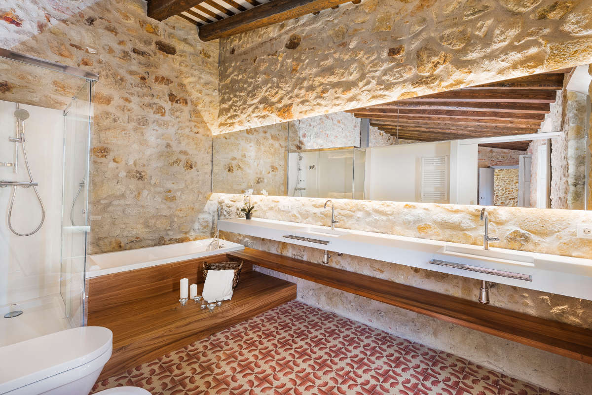 baños para casas rusticas, tono bagno, gloria duran