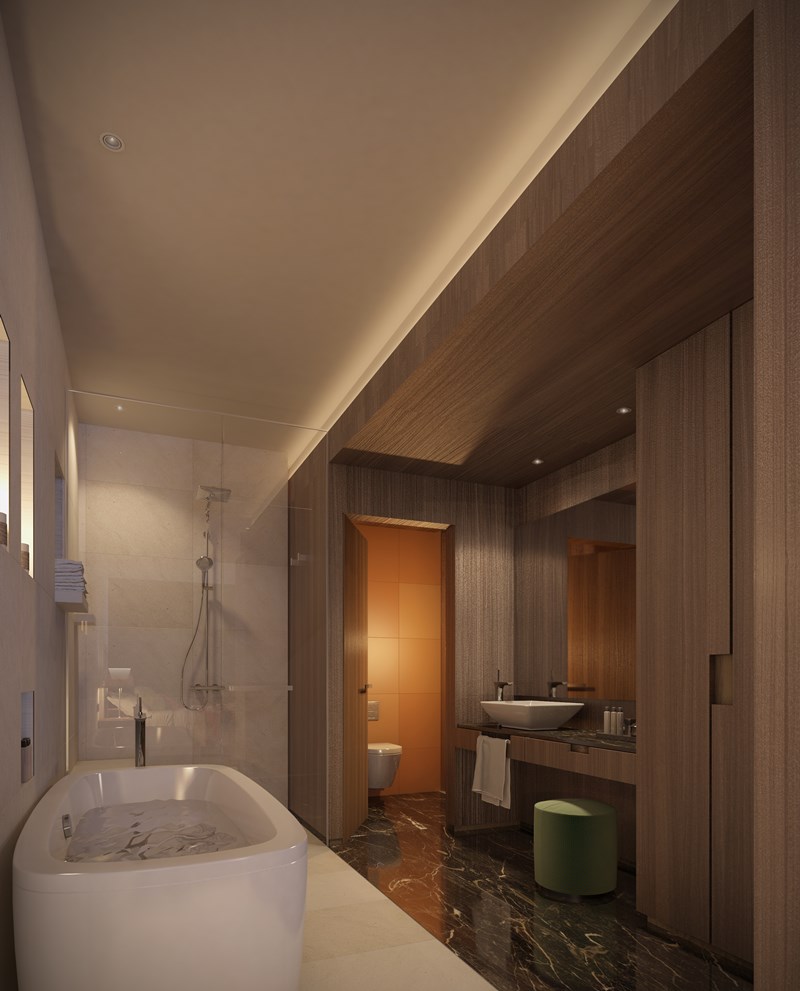 cuarto de baño standard del hotel kempinski, Republica del Congo, Tono Bagno, Barcelona