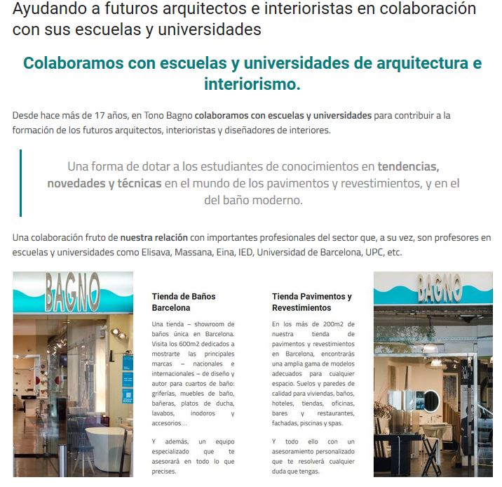 interioristas arquitectos de barcelona en Tono Bagno