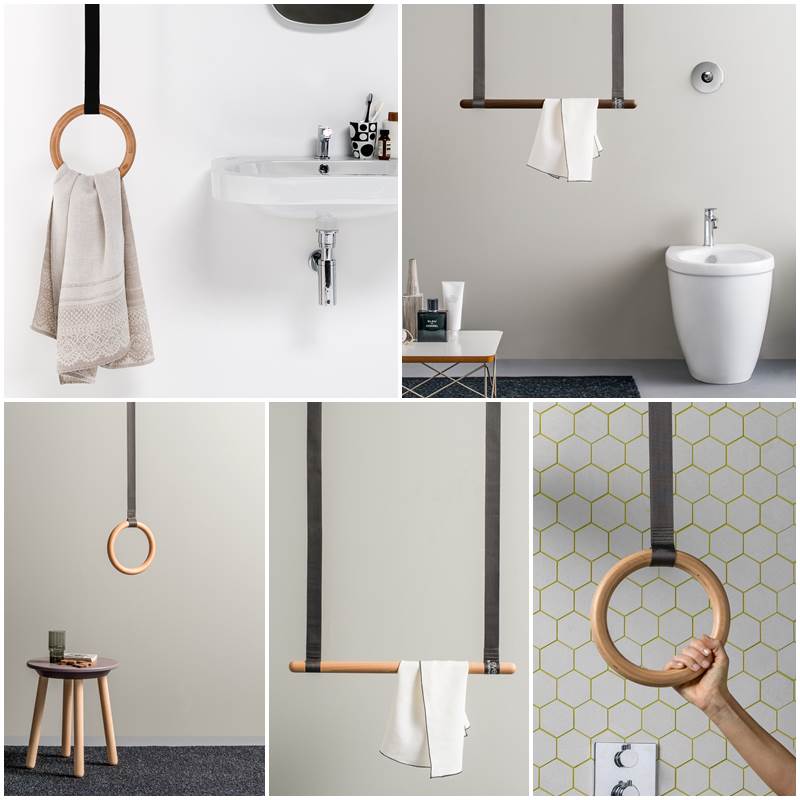 Toallero y barra plegable gambol EVER LifeDesign, toallero para baños discapacitados minusvalidos