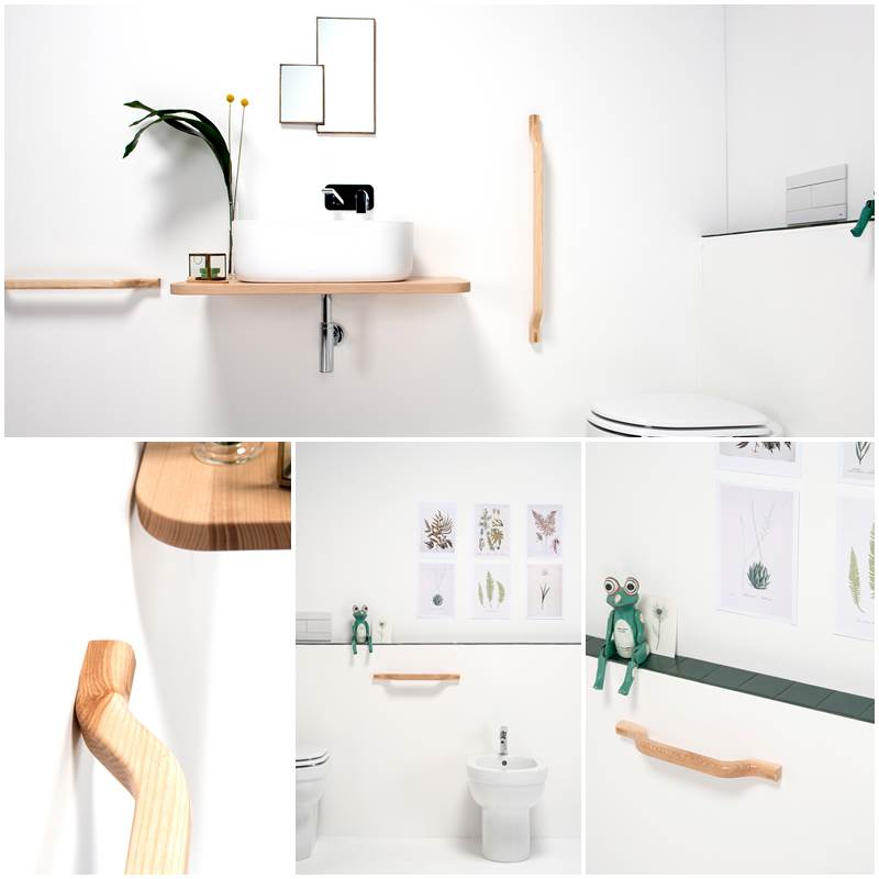 Toallero y barra plegable STYLE – EVER LifeDesign, toallero para baños discapacitados minusvalidos