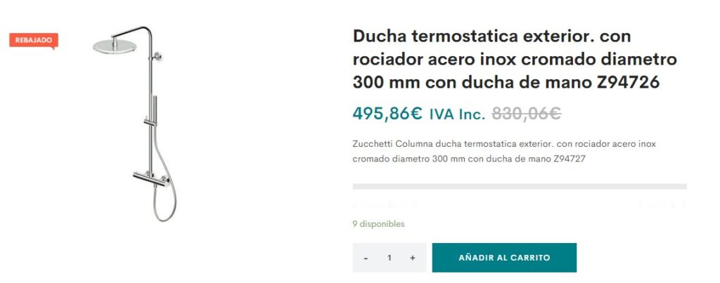 duchas termostaticas en oferta, ofertas duchas termostaticas