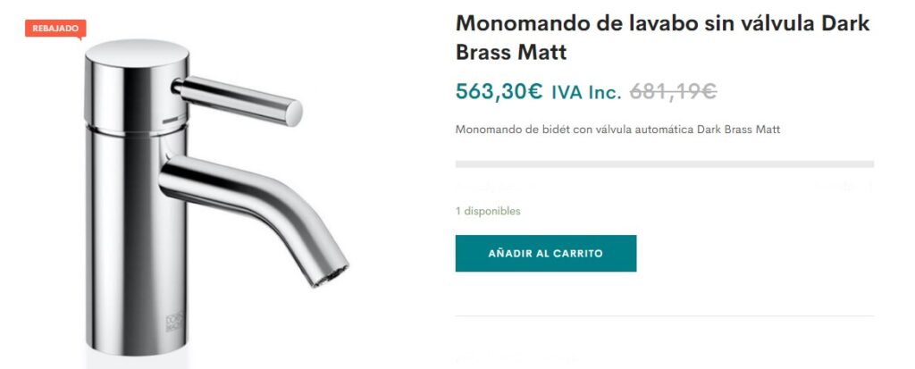 griferia monomando en oferta, ofertas grifos monomando, griferia dornbracht en oferta 