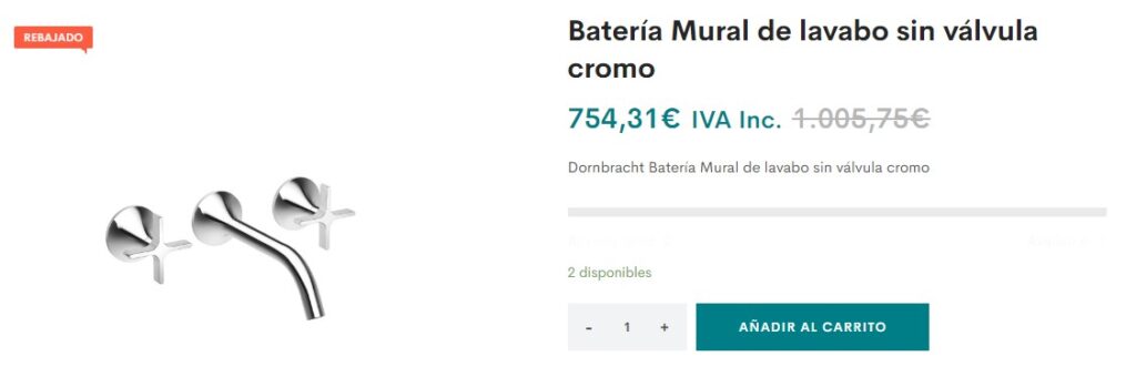 griferias dornbracht en oferta