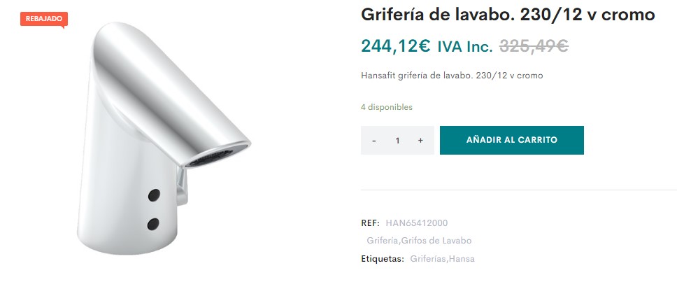 grifos de lavabo en oferta, griferias en oferta, griferias hansa