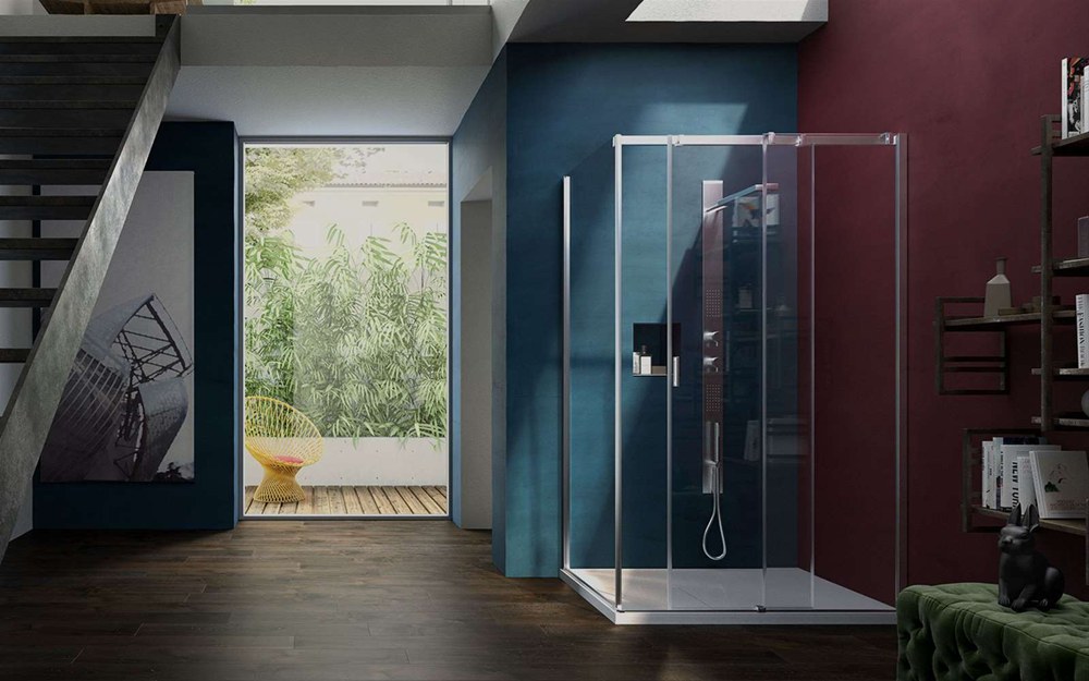 Mamparas de ducha TWIN MIN de Vismaravetro - mamparas para baño - Tono Bagno Barcelona