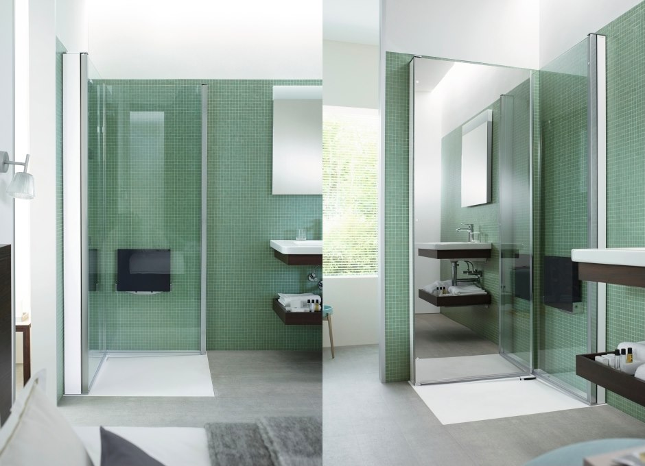 Mamparas para baño Open Space B Duravit, mamparas de ducha, tono Bango Barcelona